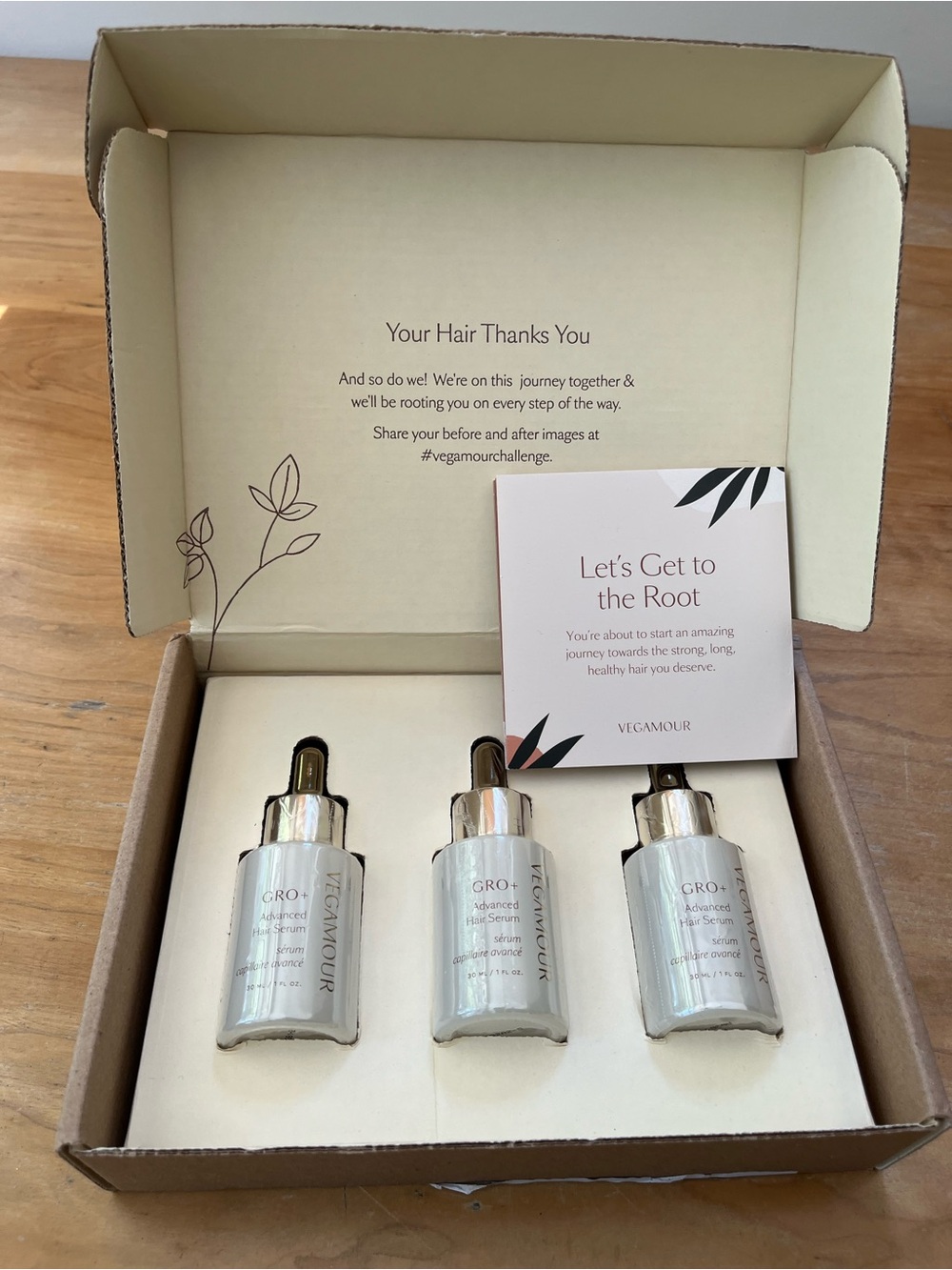 Vegamour GRO+ Advanced Hair Serum Trio - Verified Authenticity